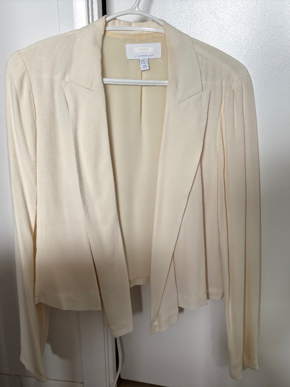 Anthropologie Cream Lightweight Blazer – Size 0 – Minimal Chic